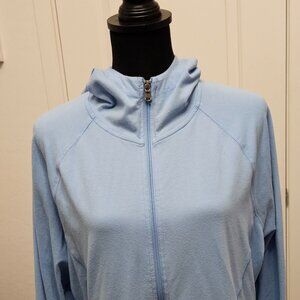 Tek Gear Essential Gear Baby blue zip-up hoodie & pockets size XXL